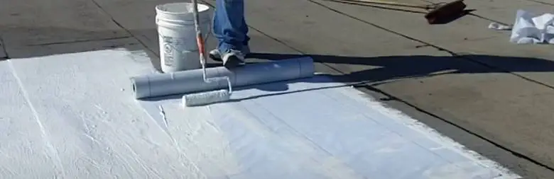 applying SealBest Elastomeric Roof Coating
