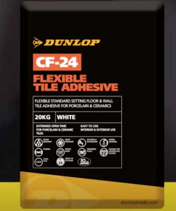 Dunlop flexible tile adhesive