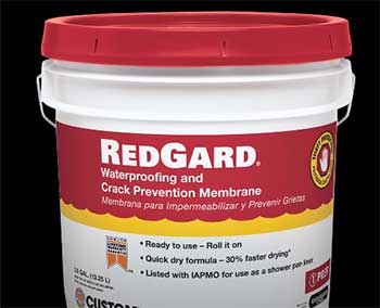 RedGard waterproofing membrane