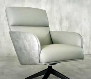 Christie Lounge Chair in Leather by Modloft