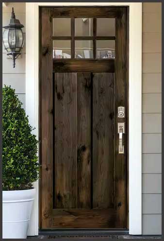 Krosswood Craftsman alder Solid Wood Front Door