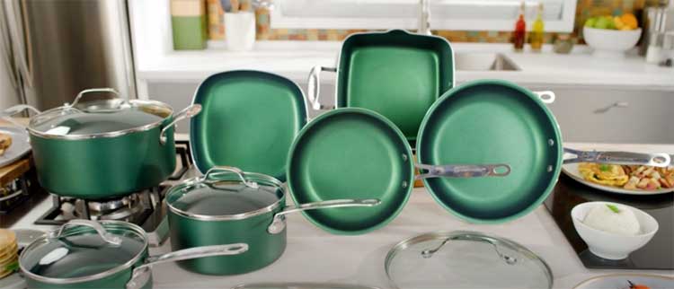 GraniteStone Emerald Green Cookware