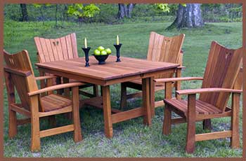 Mahogany outdoor furniture