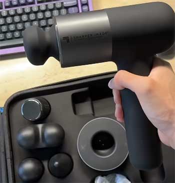 Sharper Image Powerboost Pro+ Hot & Cold Deep Tissue Massage Gun
