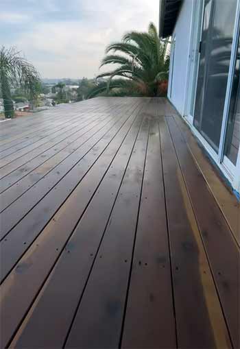 Redwood decking