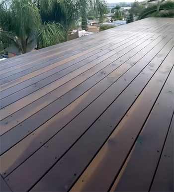 Redwood decking