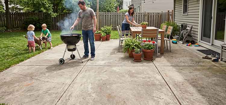 concrete patio